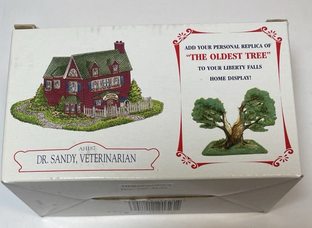 Liberty Falls 1999 "Dr Sandy Veterinarian" House AH187 & "Oldest Tree" AH123